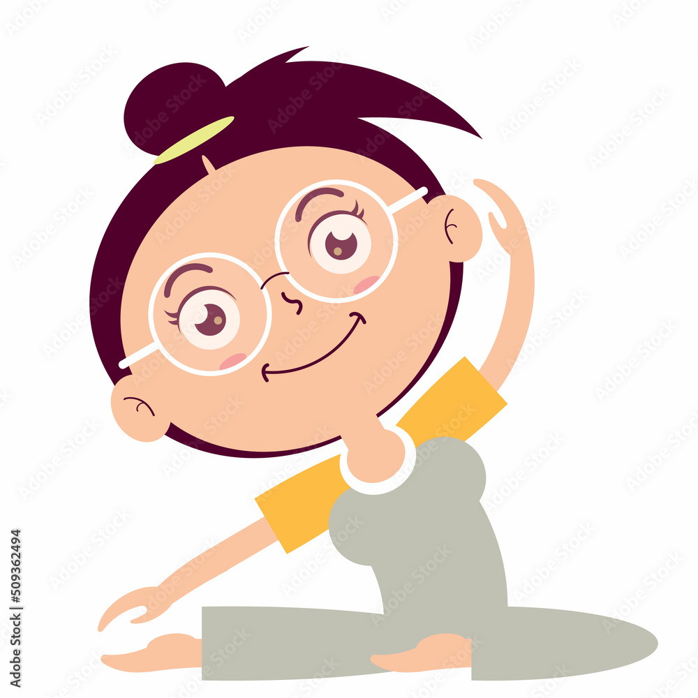 girl yoga seated side pose girl yoga seated side pose