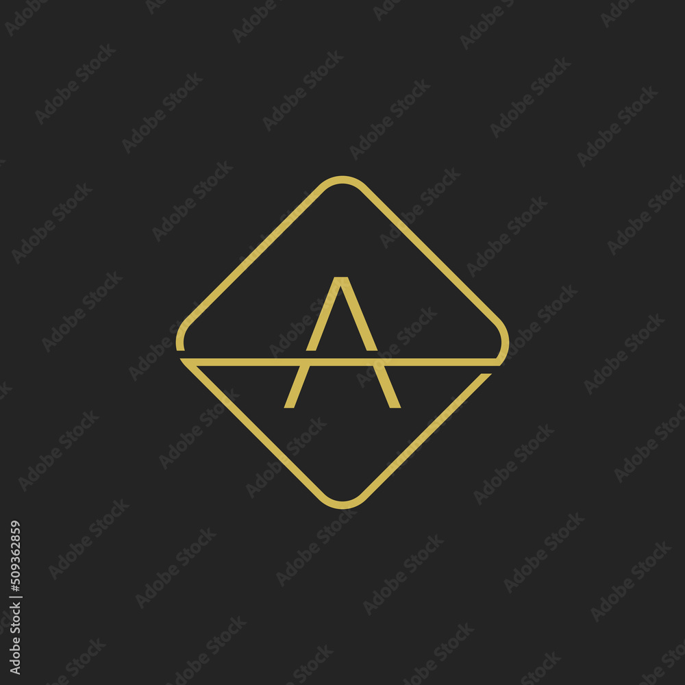 Initial letter A logo design template square element. A letter logo design Vector illustration. Initial letter A logo design template square element. A letter logo design Vector illustration.