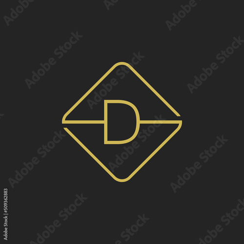 Free Download Initial letter D logo design template square element. D letter logo design Vector illustration. - GFXLoad
