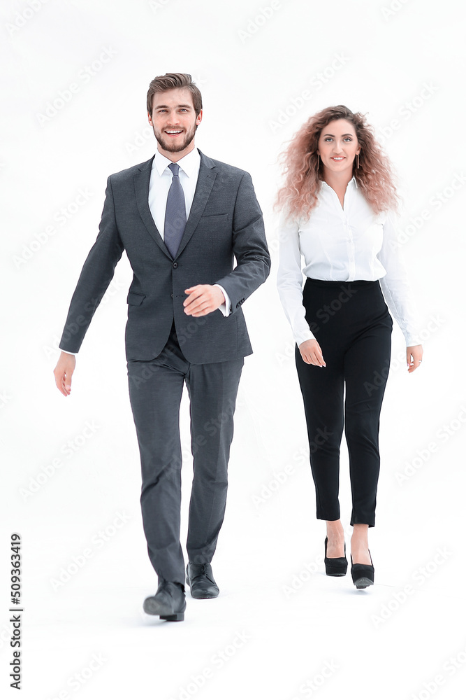 two successful employee confidently go forward two successful employee confidently go forward