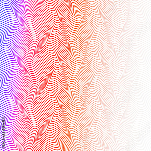 ABSTRACT COLORFUL GRADIENT WAVY LINE PATTERN BACKGROUND. COVER DESIGN 