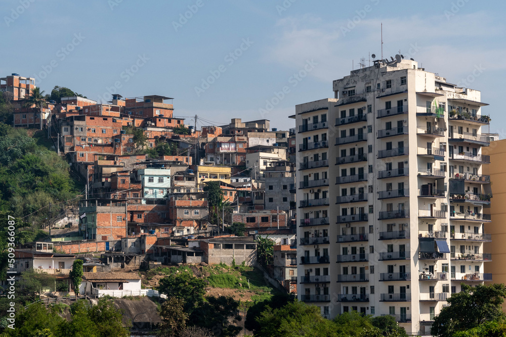 Obraz premium image of a needy community in Rio de Janeiro - favela