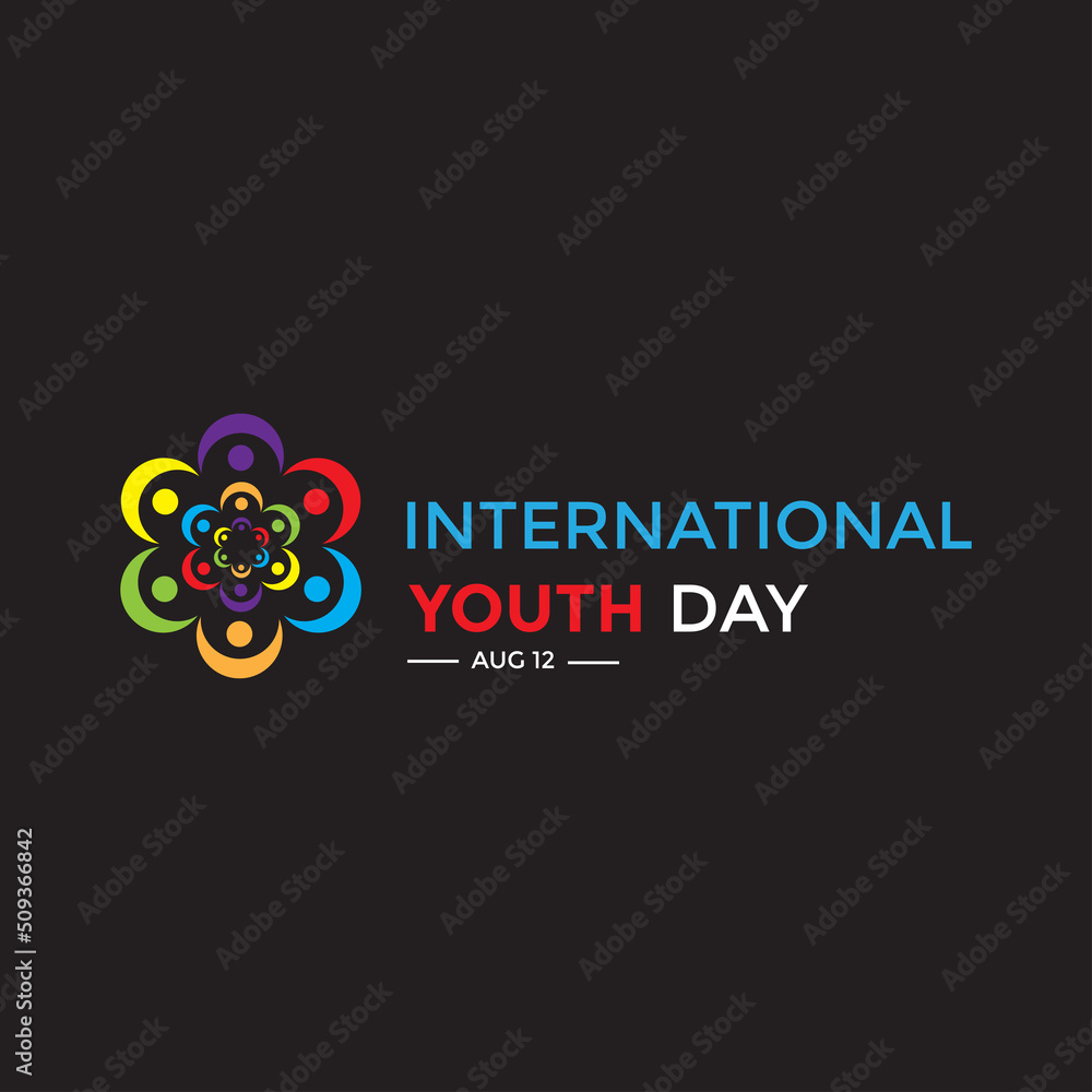 international youth day logo design vector graphic international youth day logo design vector graphic