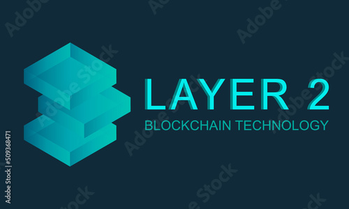 Layer 2 ecosystem, blockchain technology solutions. Layer2 concept for banner, ads, landing page, flyer template.