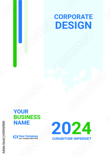 Corporate book cover design template