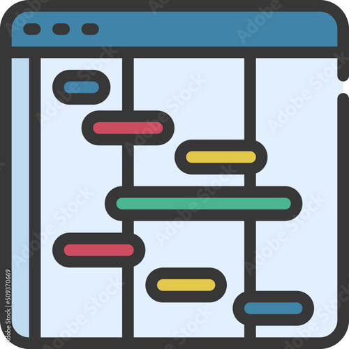 Timeline Chart Icon