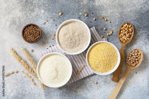 Konstfotografi Food and baking gluten free ingredient