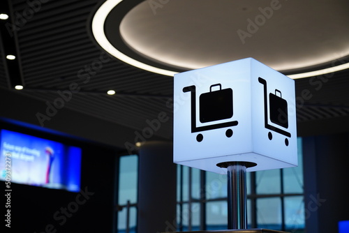 Baggage claim sign