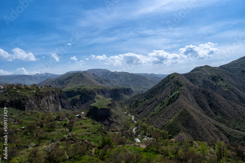Picturesque mountain green spring valley in Armenia