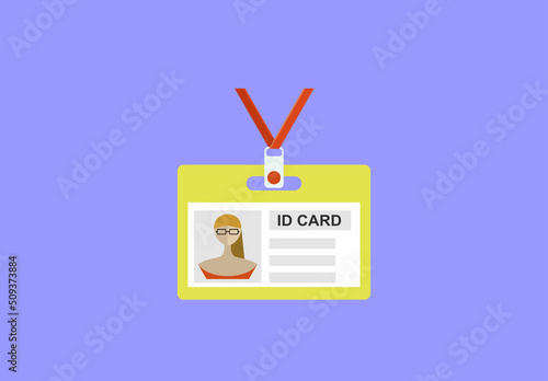 ID Card. Flat design style.icon.vector illustration design