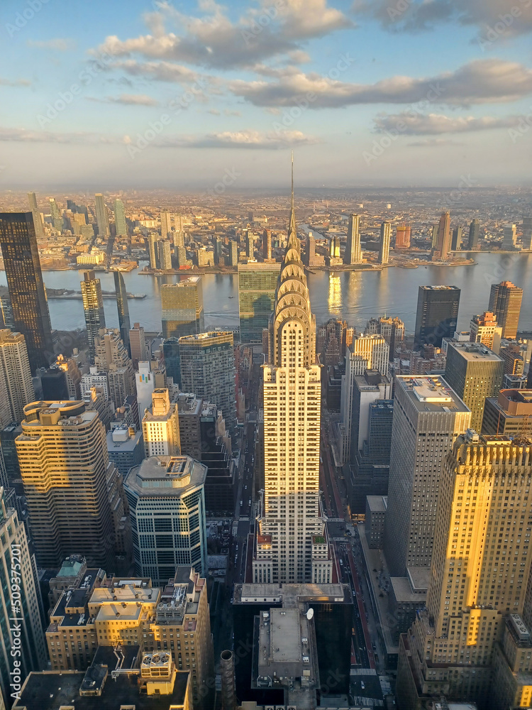 aerial view of Manhattan,  New York 