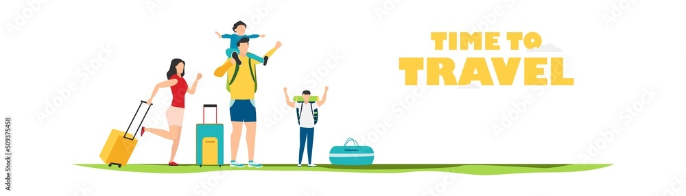 Travel. Summer rest. Family travel. Vacation with friends. Vector illustration. Travel. Summer rest. Family travel. Vacation with friends. Vector illustration.