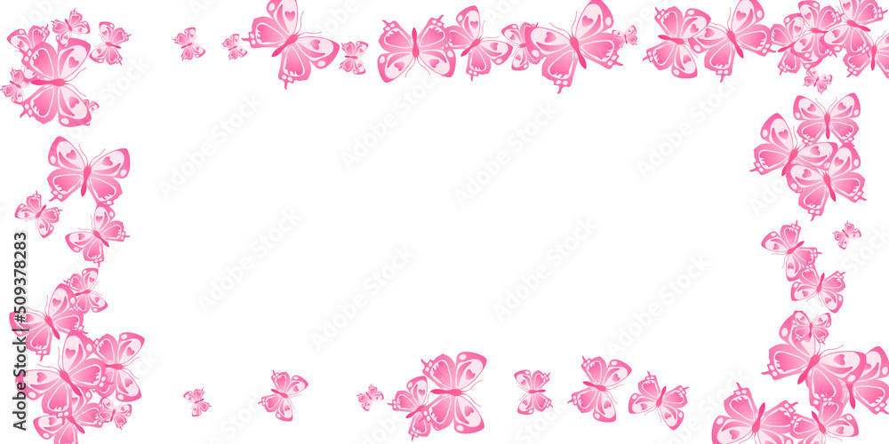 Tropical pink butterflies isolated vector background. Summer funny insects. Decorative butterflies isolated dreamy wallpaper. Sensitive wings moths patten. Fragile beings. Tropical pink butterflies isolated vector background. Summer funny insects. Decorative butterflies isolated dreamy wallpaper. Sensitive wings moths patten. Fragile beings.