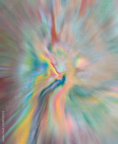 Tableau sur toile Abstract, blurry, radial plasticine background which combines various colors