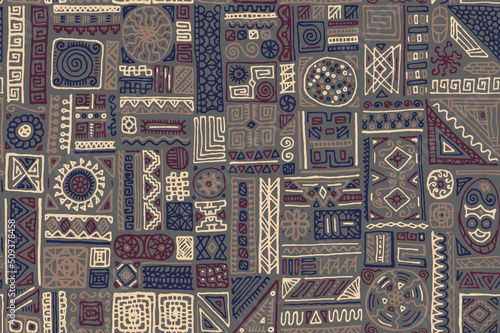 Traditional african vector seamless pattern design