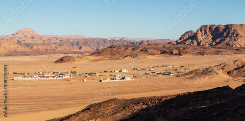Small village in the valley in Sinai mountains. Saint Catherine  Sinai peninsula  Egypt