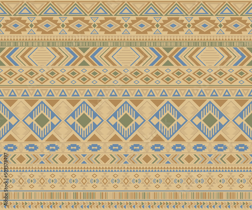 American indian pattern tribal ethnic motifs geometric vector background.