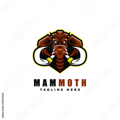 mammoth mascot logo design vector with modern illustration.