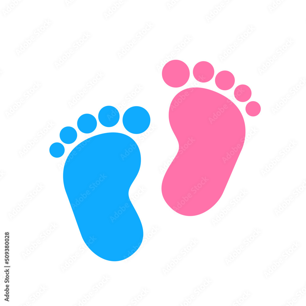 baby footprint logo icon vector illustration baby footprint logo icon vector illustration