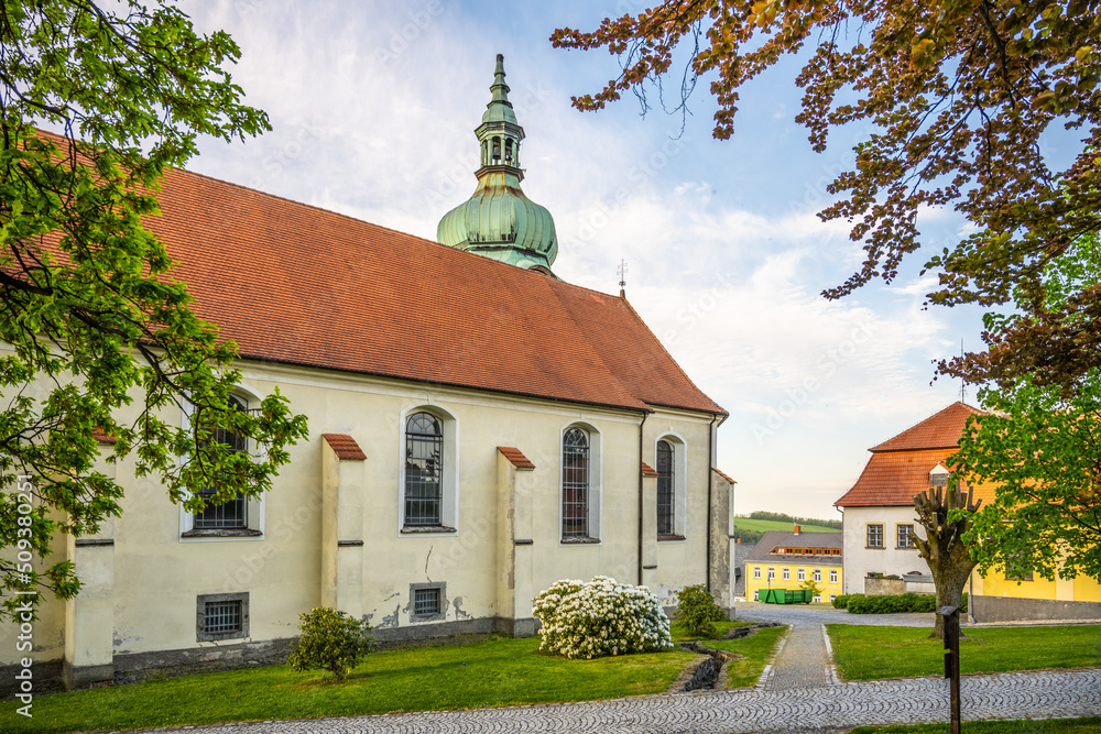 Fototapeta premium Rural church in small Czech town