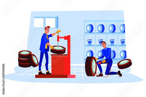 Cyber Security Illustration concept. Flat illustration isolated on white background