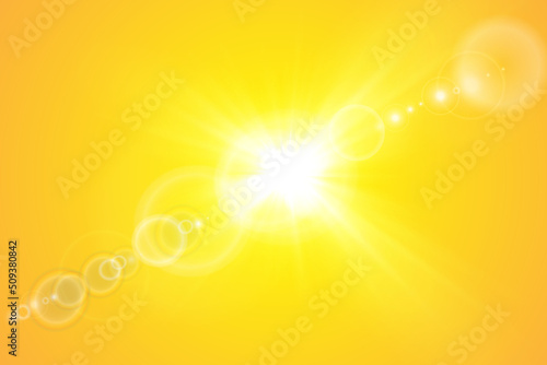 Vector transparent sunlight special lens flare light effect. Sun flash with rays and spotlight