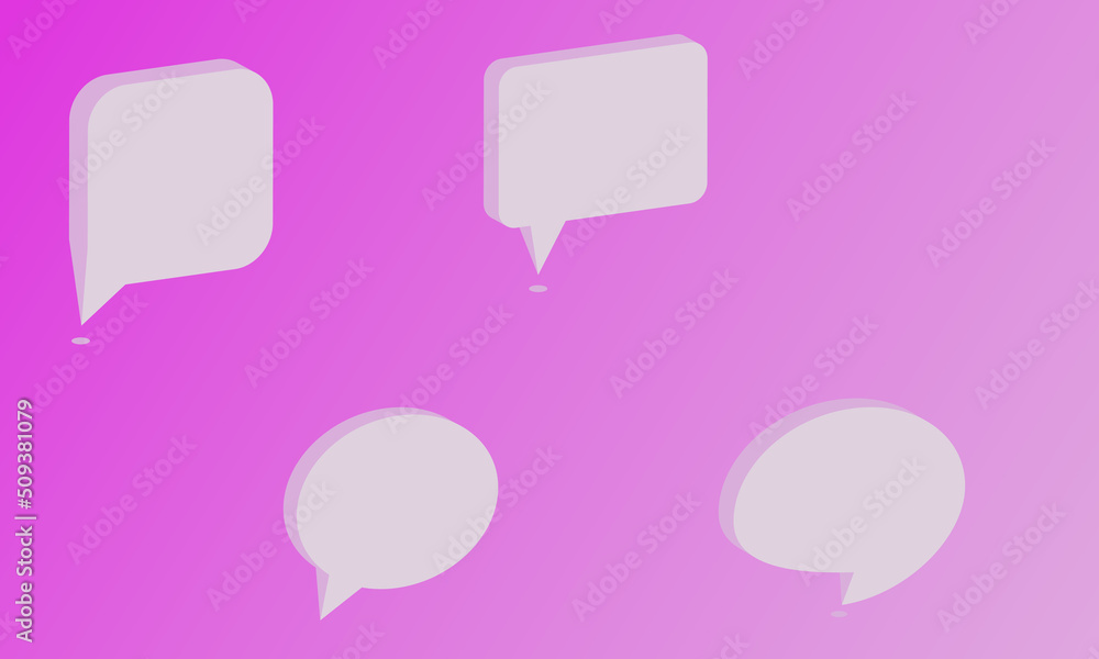 bubbles speech icon 3d vector bubbles speech icon 3d vector