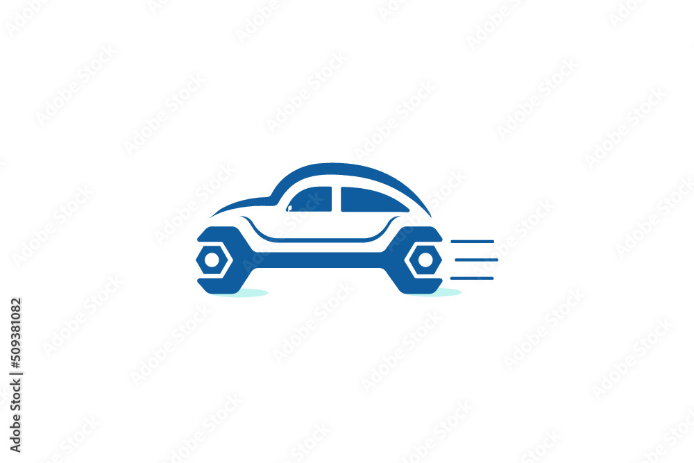 Fototapeta premium Car repair logo design, good for business that fit with car or automotive mechanic repair