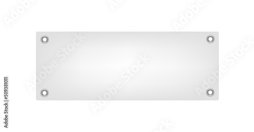 Paper price tag or label with eyelets, realistic vector illustration isolated.