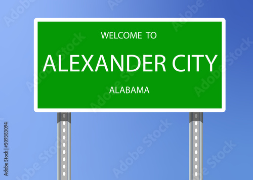 Vector Signage-Welcome to Alexander, Alabama
