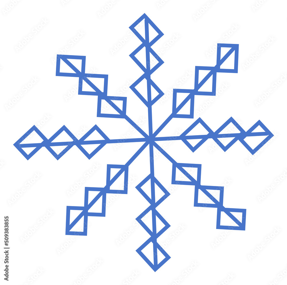 Abstract snowflake. Winter holiday decoration. Xmas symbol Abstract snowflake. Winter holiday decoration. Xmas symbol