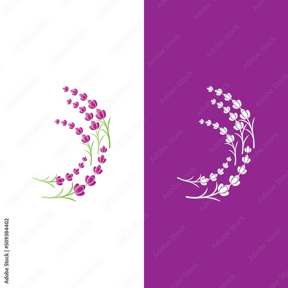 Fresh Lavender flower logo vector Fresh Lavender flower logo vector