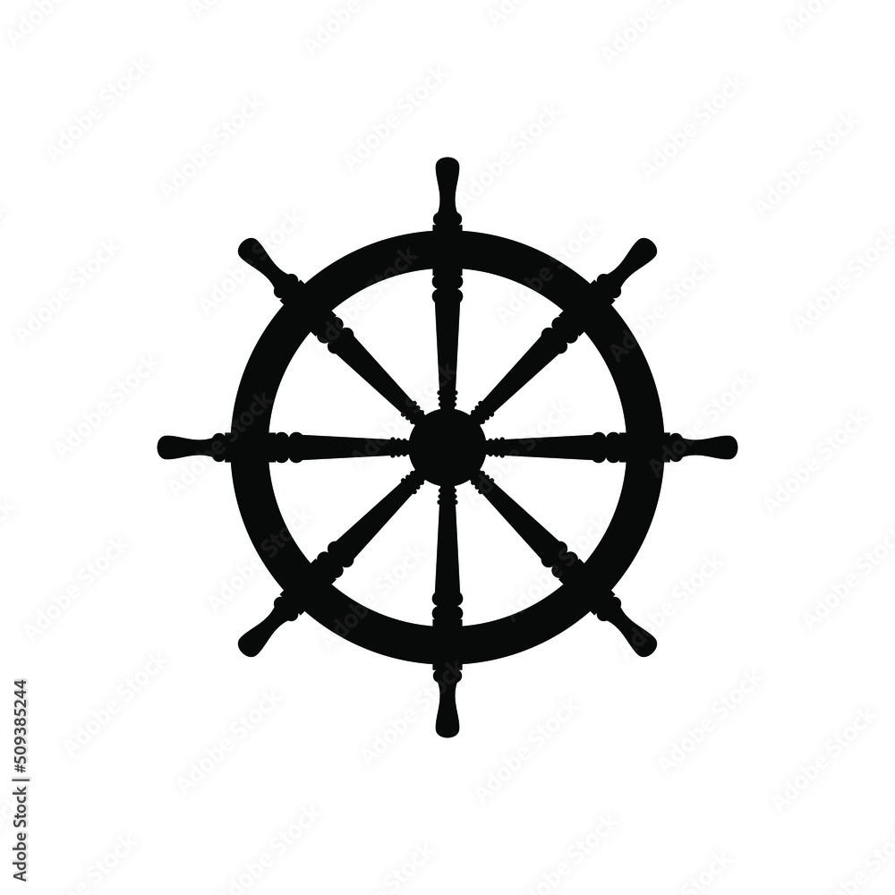 Steering wheel icon vector set. seafaring illustration sign collection. sailor symbol or logo.