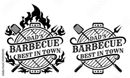 Dad's Barbecue Best In Town illustration For Father's Day
