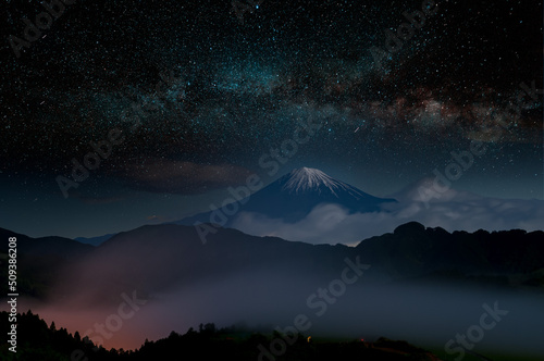 星景と富士山
