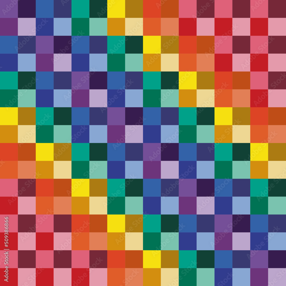 Pixel rainbow color pattern for decoration. 