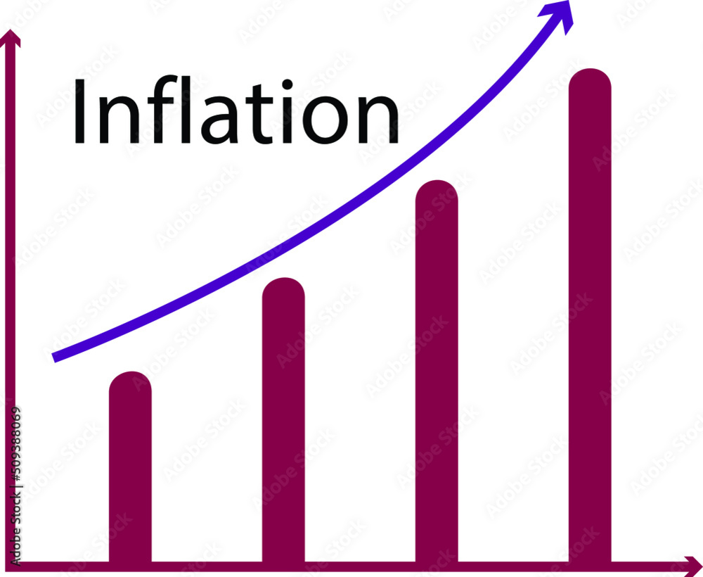 graph with the purple arrow. economy with increased sales and revenue. Icon of growing market and economy. Financial bankruptcy. Infographic of inflation. Vector. on white background graph with the purple arrow. economy with increased sales and revenue. Icon of growing market and economy. Financial bankruptcy. Infographic of inflation. Vector. on white background