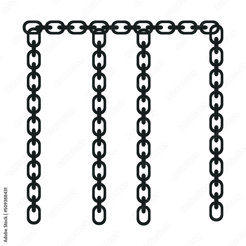 chain links. In the vector version the illustration. on white background chain links. In the vector version the illustration. on white background