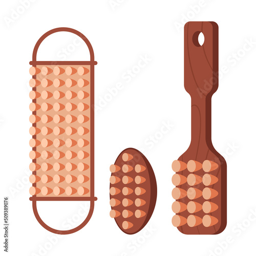 Sauna washcloths vector cartoon illustration isolated on a white background.