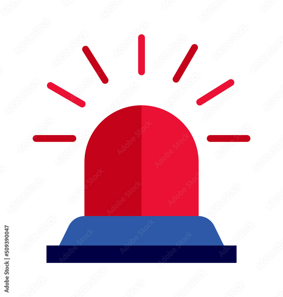 Siren on icon. Vector illustration Siren on icon. Vector illustration