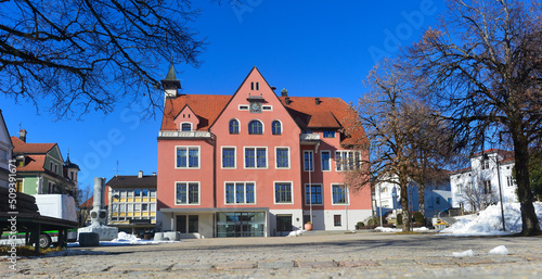 Lindenberg im Allgäu, Stadtplatz mit Rathaus
 photo