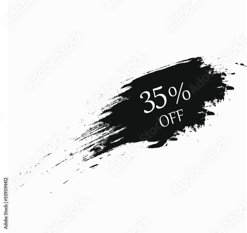 35 percent discount with brush effect