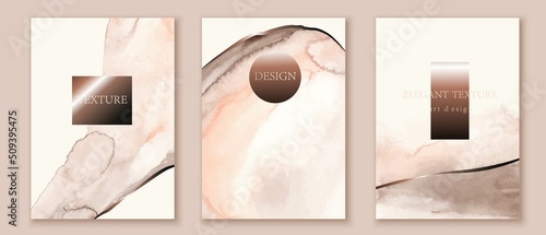 Elegant marble, stone texture. Watercolor, ink vector background collection with white, grey, beige, golden. For cover, invitation template, wedding card, menu design. 