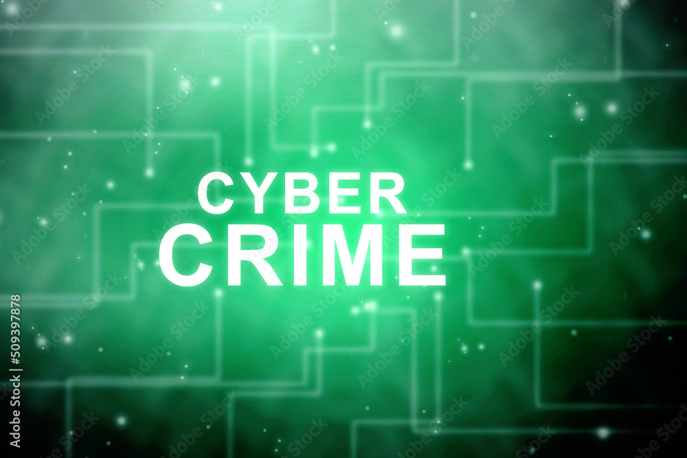 Fototapeta premium 2d illustration abstract Cyber crime
