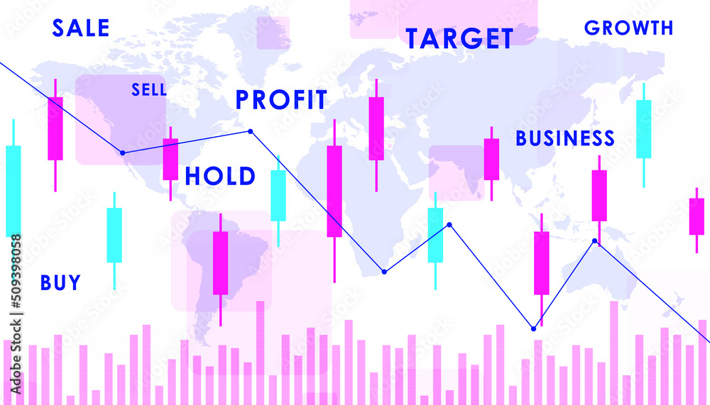 2d rendering Stock market online business concept. business Graph 2d rendering Stock market online business concept. business Graph