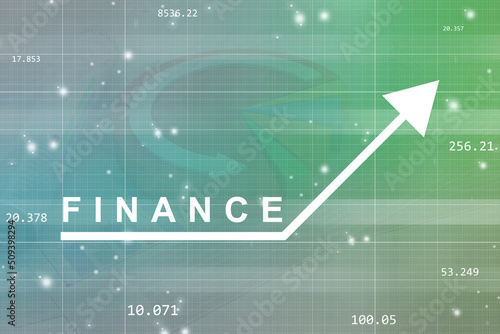 2d rendering Stock market online business concept. business Graph 