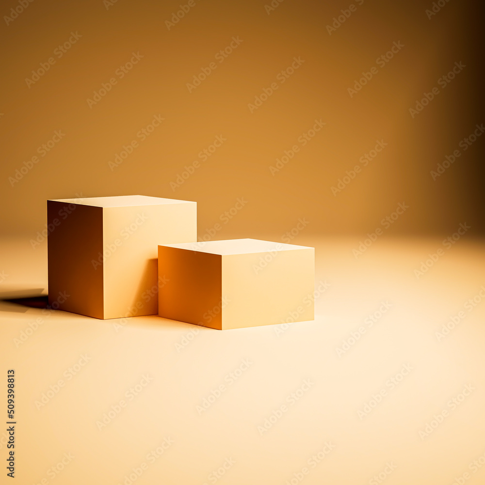 Abstract background, mock up scene with podium geometry shape for product display. 3D rendering