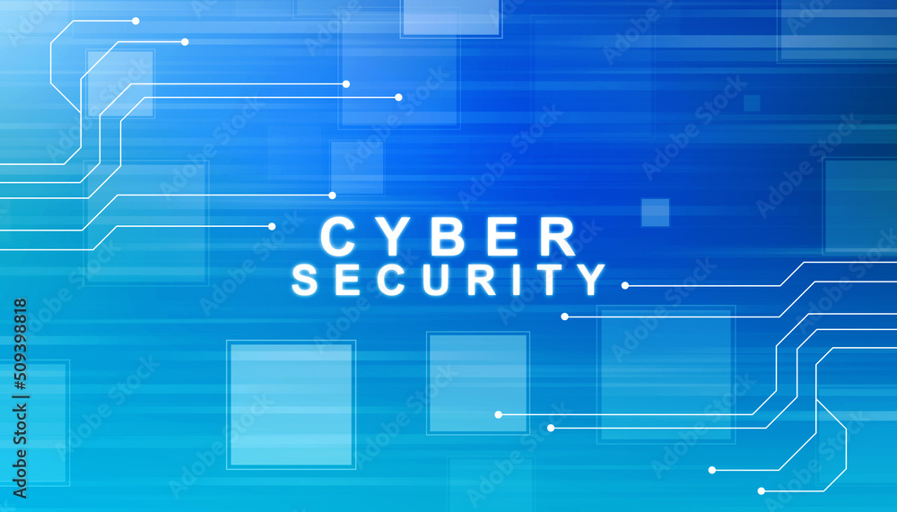 2d illustration abstract Cyber security

