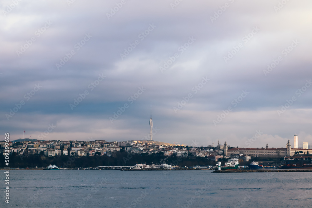 Landscape of Istanbul, Turkey seen from Bosphorus