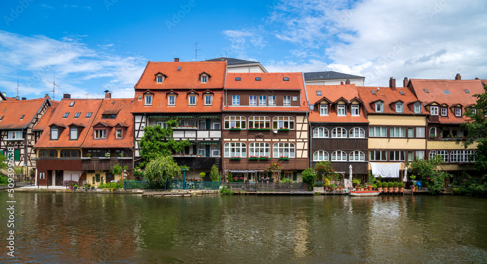 The historic old town of Bamberg on the River Regnitz